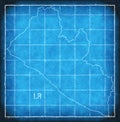 Liberia map blue print artwork illustration silhouette