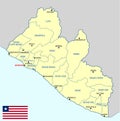 Liberia map - cdr format