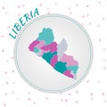 Liberia map design. Royalty Free Stock Photo