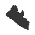 Liberia map silhouette