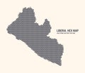 Liberia Map Vector Hexagonal Half Tone Pattern Isolated On Light Background Royalty Free Stock Photo