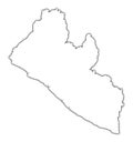 Liberia outline map