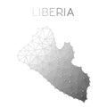 Liberia polygonal vector map.