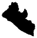 Liberia Silhouette Map
