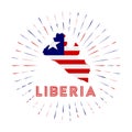 Liberia sunburst badge.
