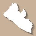 Liberia vector country map silhouette