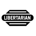 Libertarian stamp on white