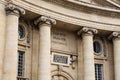 Liberte egalite fraternite on building in Paris Royalty Free Stock Photo