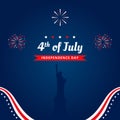 4th of July independence day with Liberty Vector Royalty Free Stock Photo