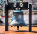 Liberty Bell replica in front of Union Station in Washington D.C. Royalty Free Stock Photo