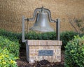 Liberty Bell replica outside the City Library of Hurst, Texas.