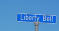 Liberty Bell street sign in Big Water, Kane County, Utah