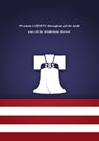 Liberty bell vector background. Royalty Free Stock Photo