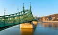 The Liberty Bridge across Danube River, Budapest, Hungary Royalty Free Stock Photo