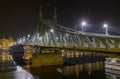 Liberty Bridge across the river Danube in Budapest, Hungary Royalty Free Stock Photo