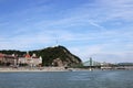 Liberty bridge and Gellert hill Budapest cityscape Royalty Free Stock Photo