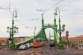Liberty Bridge (Green bridge) in Budapest Royalty Free Stock Photo