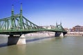 Liberty Bridge over Danube river in Budapest Royalty Free Stock Photo