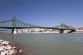 Liberty Bridge over Danube river in Budapest Royalty Free Stock Photo