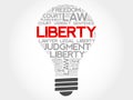 Liberty bulb word cloud Royalty Free Stock Photo