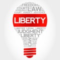 Liberty bulb word cloud Royalty Free Stock Photo