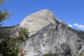 Liberty Cap  and half dome with a perfect blue sky Royalty Free Stock Photo