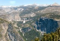 Liberty Cap, Nevada Falls and Vernal Falls Royalty Free Stock Photo