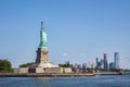 Liberty island with Manhattan as bakground Royalty Free Stock Photo