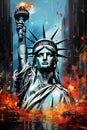 liberty painting, AI generated Royalty Free Stock Photo