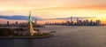 Liberty statue in New York city Royalty Free Stock Photo