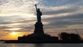 Liberty Statue NewYork Sunset Royalty Free Stock Photo