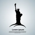 Liberty Statue Silhouette United States Symbol