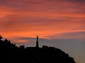 Liberty statue at sunset, Budapest Royalty Free Stock Photo