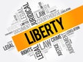 Liberty word cloud collage Royalty Free Stock Photo