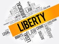 Liberty word cloud collage Royalty Free Stock Photo