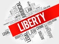 Liberty word cloud Royalty Free Stock Photo