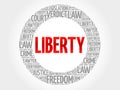 Liberty word cloud Royalty Free Stock Photo