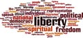 Liberty word cloud Royalty Free Stock Photo
