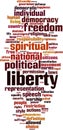 Liberty word cloud Royalty Free Stock Photo