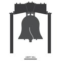 Liberty bell. Vector illustration decorative design