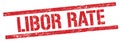 LIBOR RATE text on red grungy rectangle stamp Royalty Free Stock Photo