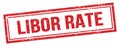 LIBOR RATE text on red grungy vintage stamp Royalty Free Stock Photo