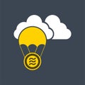 Libra coin flat vector.logo finance business concept