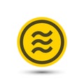Libra coin.logo finance on white background.vector Illustrator Royalty Free Stock Photo