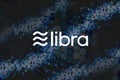 Libra digital currency with Honeycomb - money and technology worldwide network, Blockchain, Bitcoin is Electronic currency