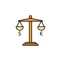 Libra, dollar, euro icon. Element of finance illustration. Signs and symbols icon can be used for web, logo, mobile app, UI, UX