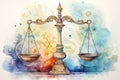 Libra symbol legal law lawyer scale background judge icon justice balance Royalty Free Stock Photo