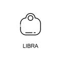 Libra flat icon or logo for web design