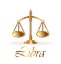 Libra horoscope symbol of justice vector image