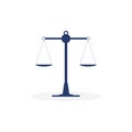 Libra icon on a white background. Scales of law icon Vector illustration.